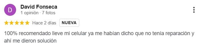 Opinión Google Maps 1